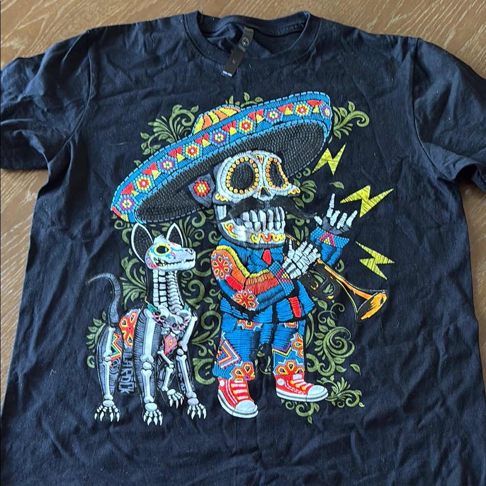 Colorful Skeleton Graphic T-Shirt